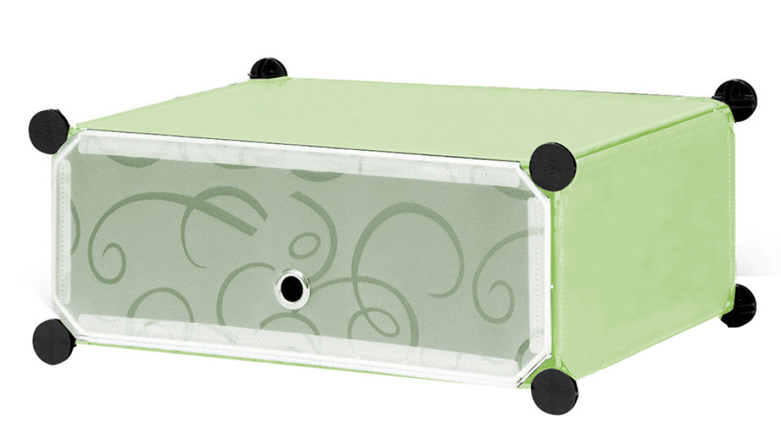 Timeless Tools Műanyag elemes cipőtároló szekrény, zöld