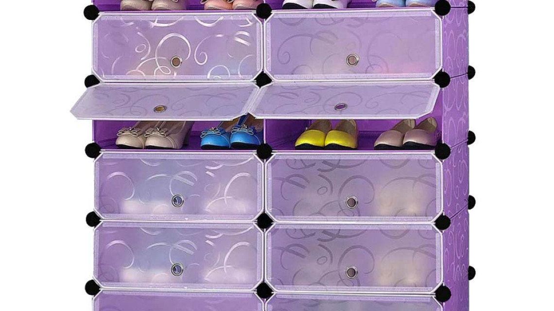 Timeless Tools Műanyag elemes cipőtároló szekrény, több színben- lila