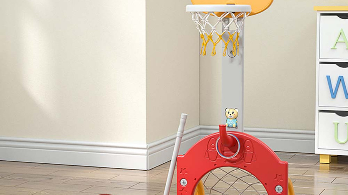 Timeless Tools 4 az 1-ben állítható magasságú gyerek játékszett,  narancs-sárga