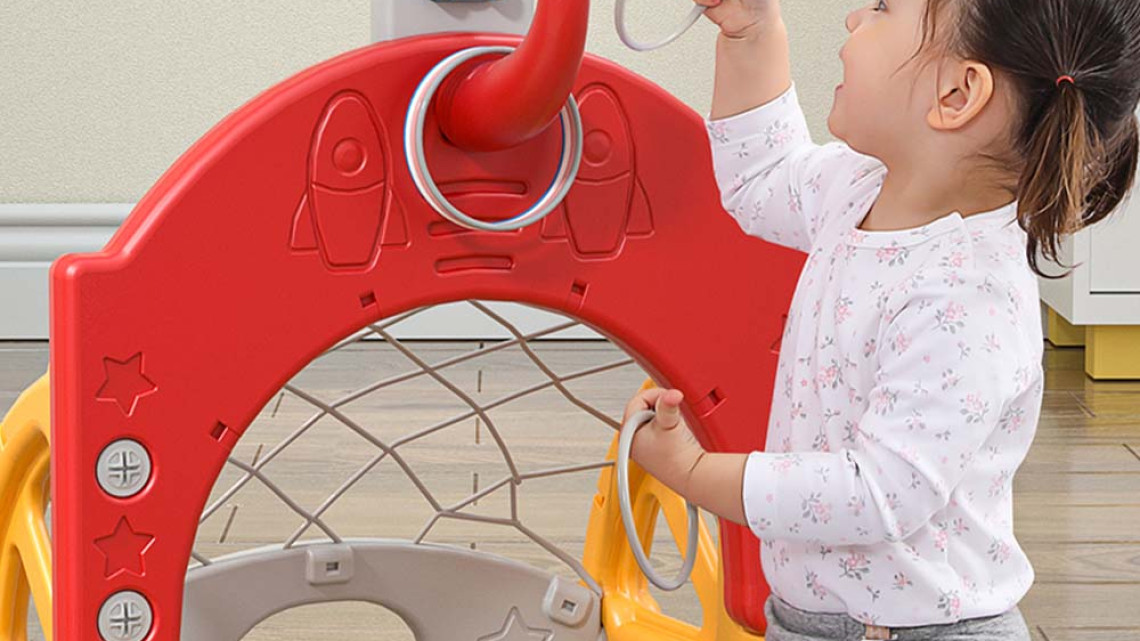 Timeless Tools 4 az 1-ben állítható magasságú gyerek játékszett,  narancs-sárga