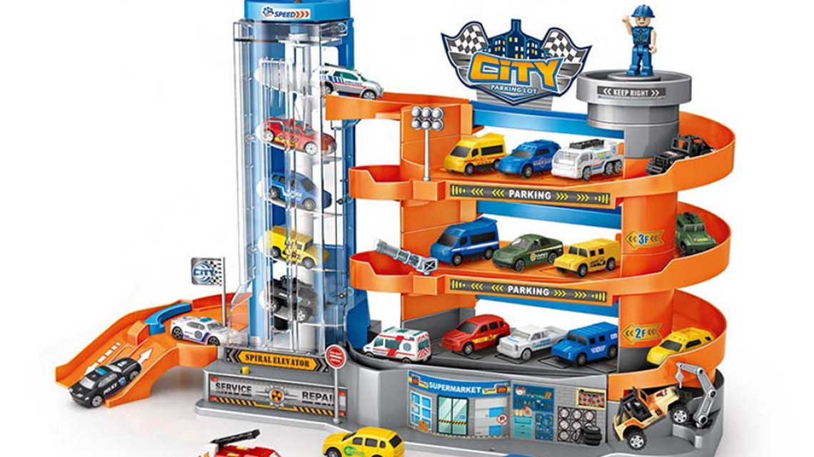 Timeless Tools 4 szintes parkolóház lifttel, 6 db járművel