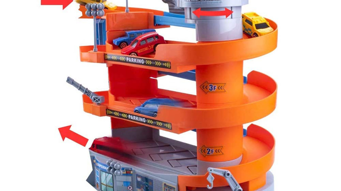 Timeless Tools 4 szintes parkolóház lifttel, 6 db járművel