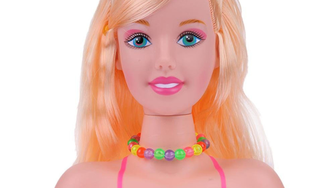 Timeless Tools Sminkelhető és fésülhető babafej kiegészítőkkel