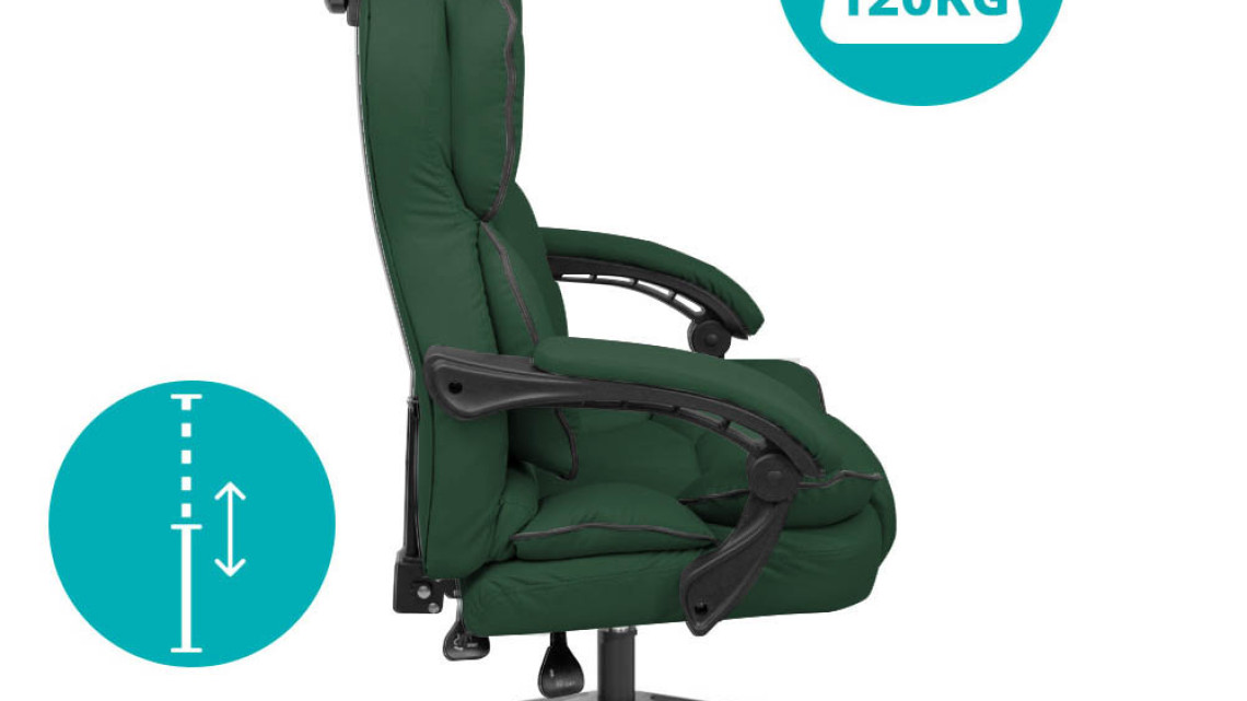 Timeless Tools Lux főnöki forgószék sötét zöld