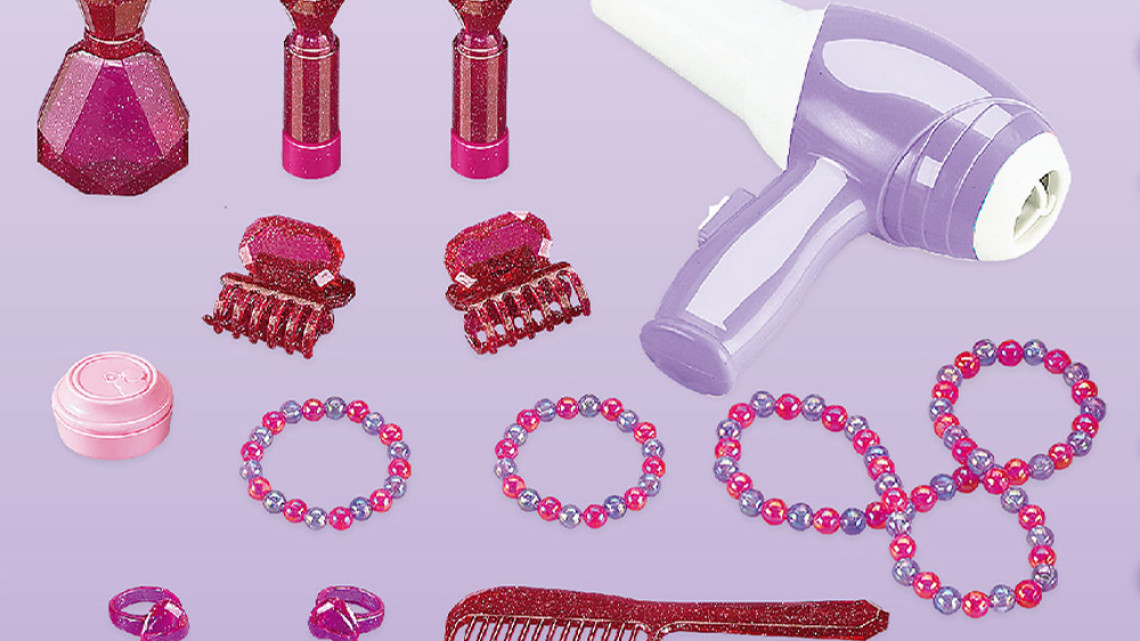 Timeless Tools Játék fésülködő asztal hercegnős, lila-rózsaszín