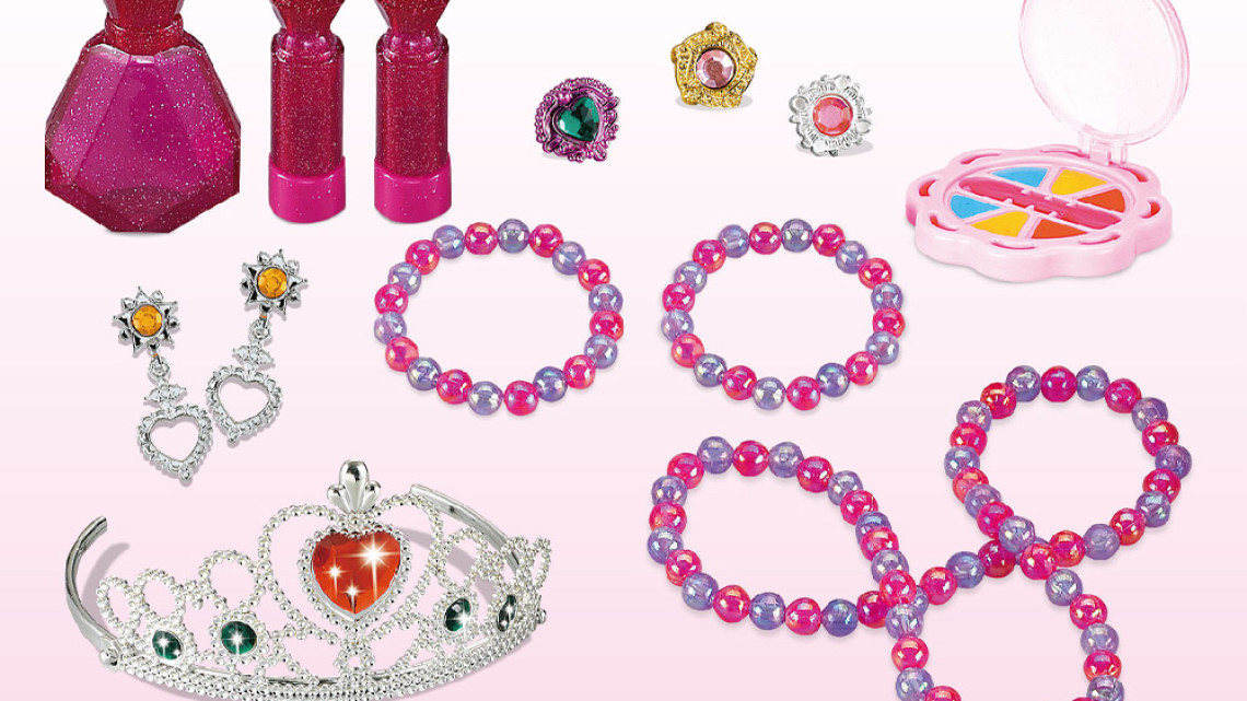 Timeless Tools Játék fésülködő asztal 32 részes, kék-rózsaszín