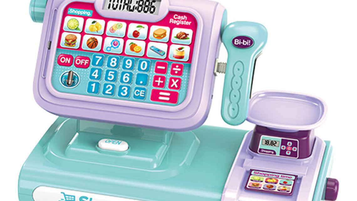 Timeless Tools Játék pénztárgép, kék-lila