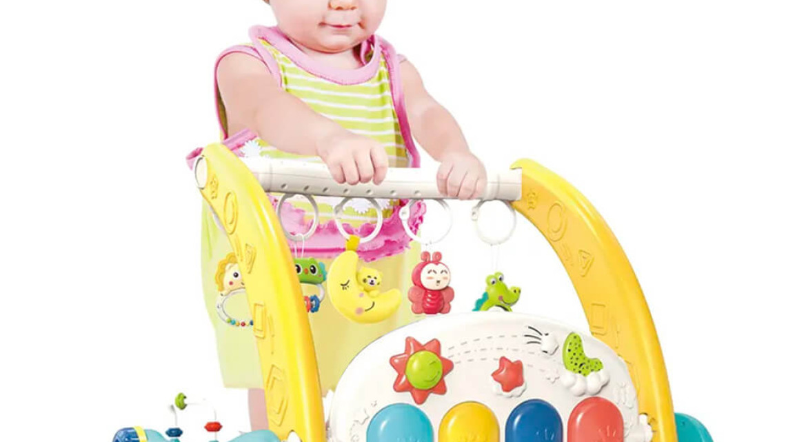 Timeless Tools 2az1-ben járássegítő és zongorás játszószőnyeg