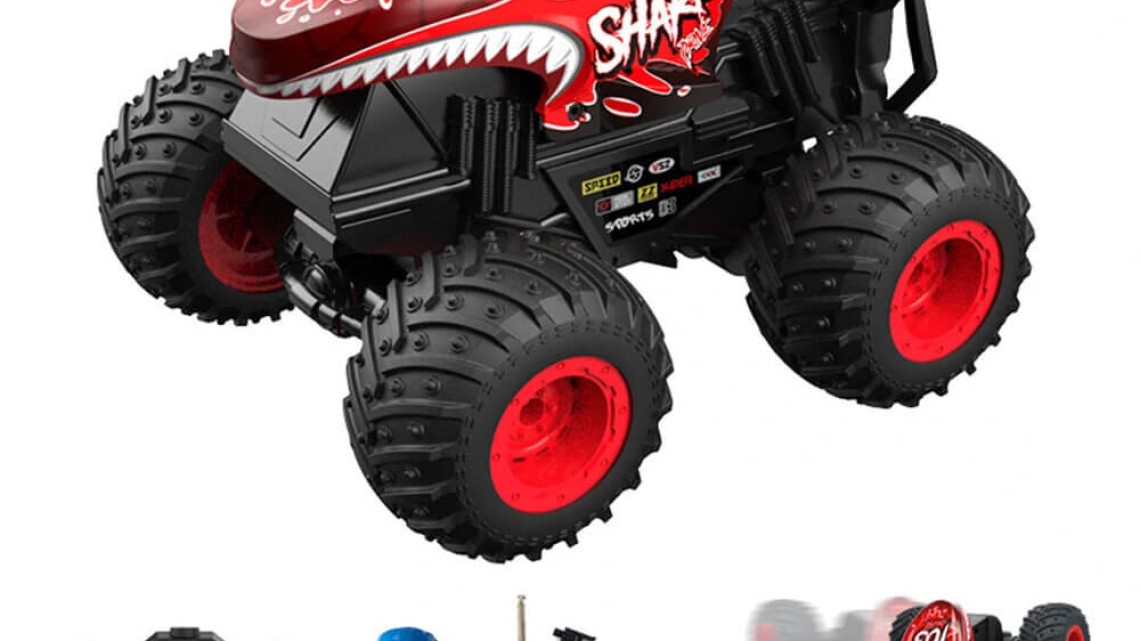 Timeless Tools Távírányítós cápa autó, piros