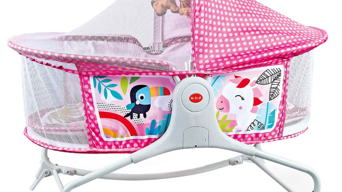 Timeless Tools Babaágy, zenélő, vibráló funkcióval, rózsaszín