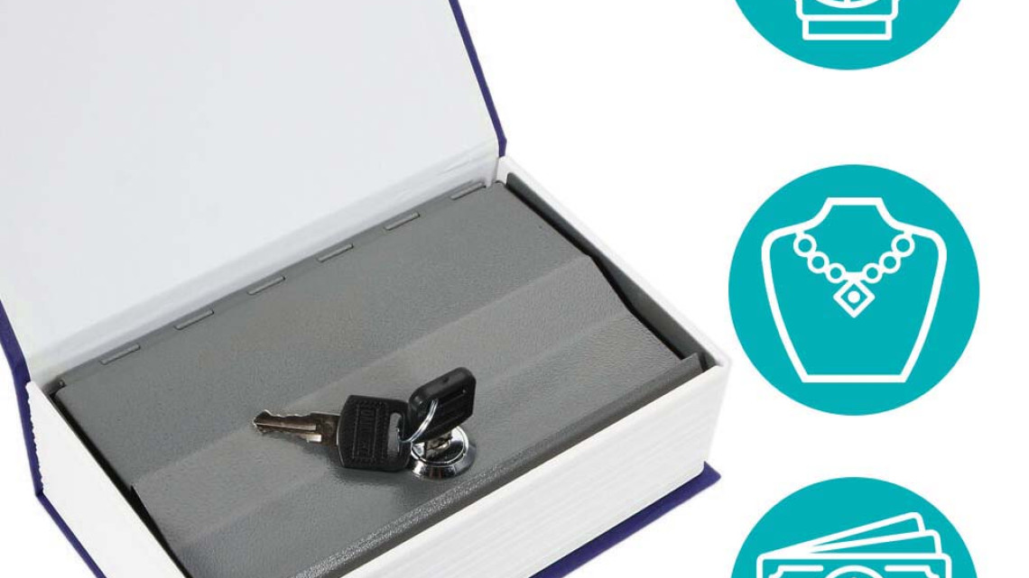 Timeless Tools Könyv alakú biztonsági doboz-kék