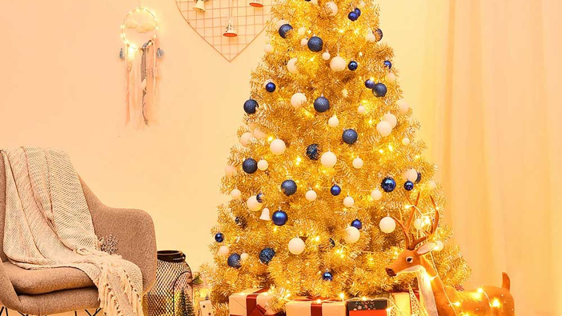 Timeless Tools Arany műfenyő, 180cm 708ág