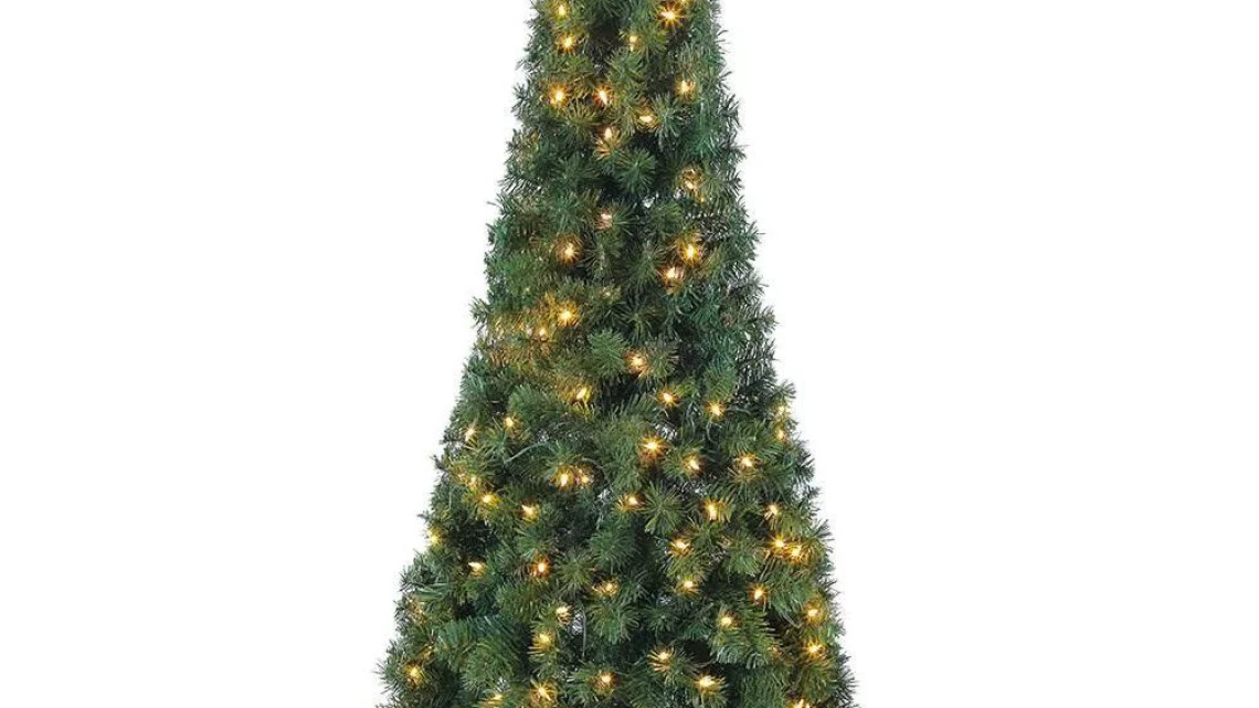 Timeless Tools Fél műfenyő 80LED 120cm, 140ág