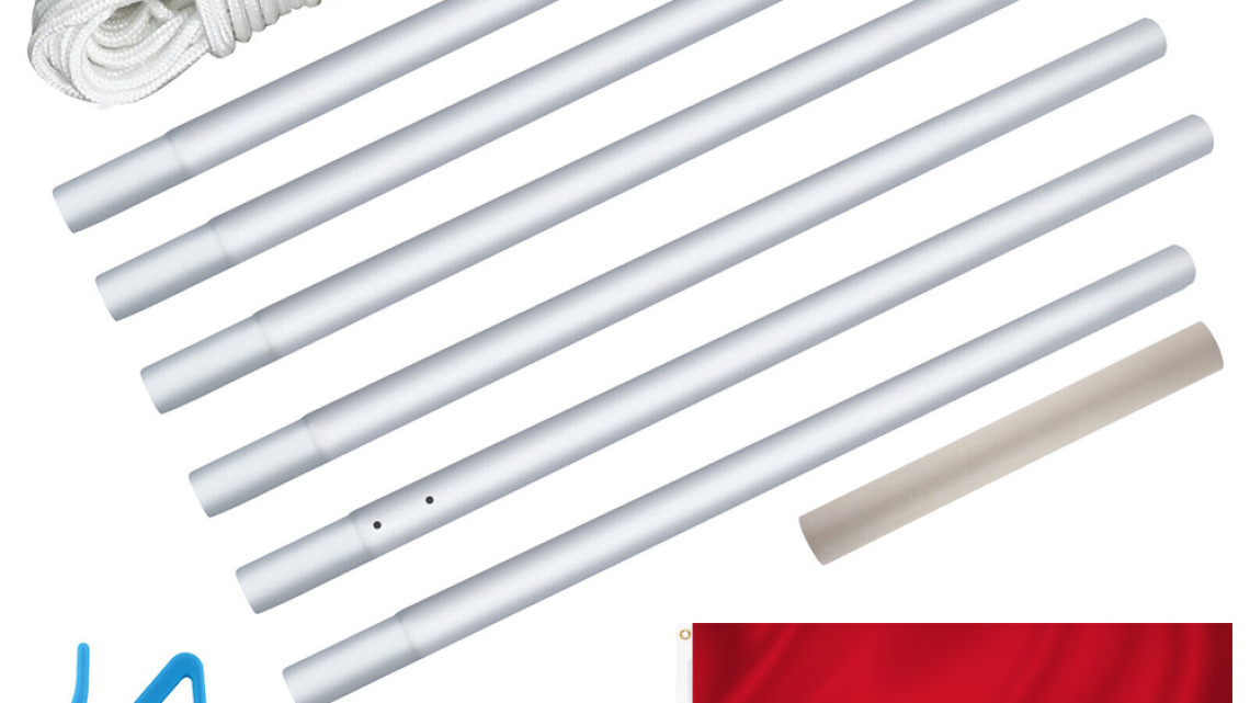 Timeless Tools Zászlótartó rúd kétoldalas 90x150cm magyar zászlóval