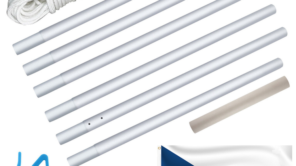 Timeless Tools Zászlótartó rúd kétoldalas 90x150cm cseh zászlóval