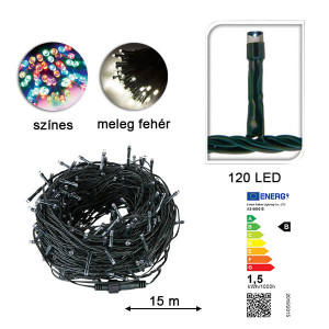 Timeless Tools LED fényfüzér választható méretben és színben-120 LED-es-színes