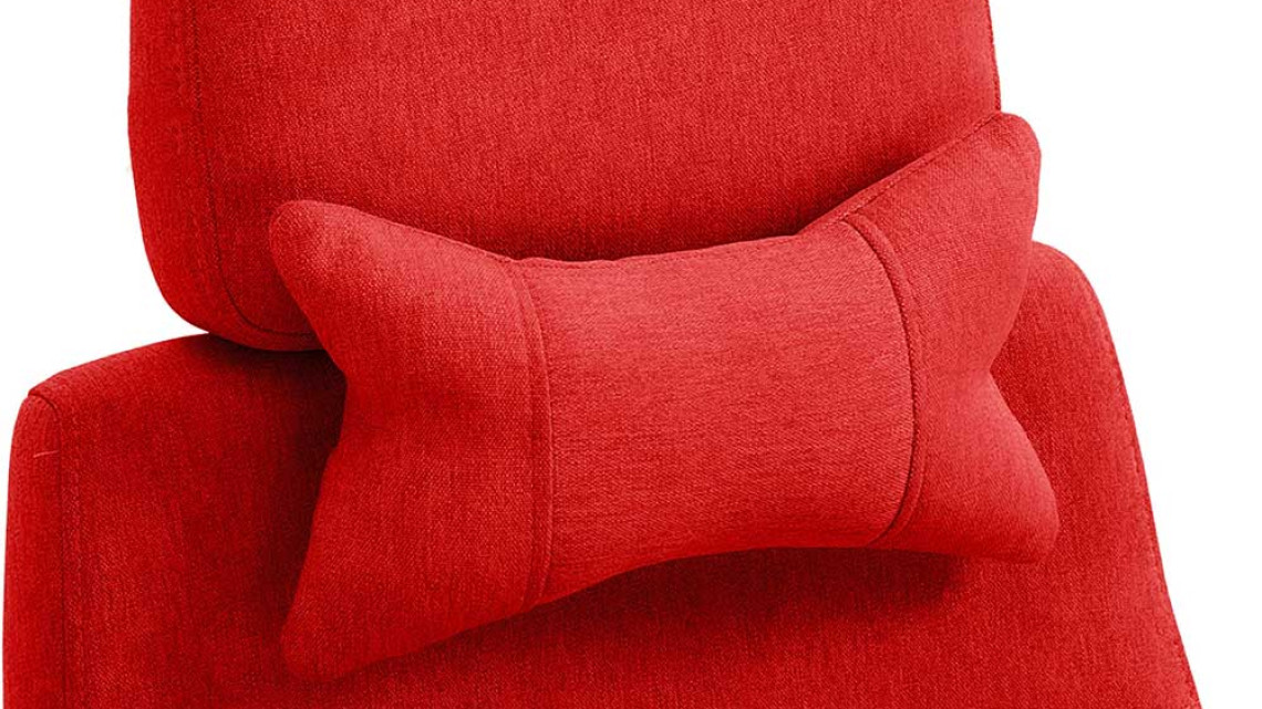 Timeless Tools Fejtámlás, lábtartós irodai forgószék piros