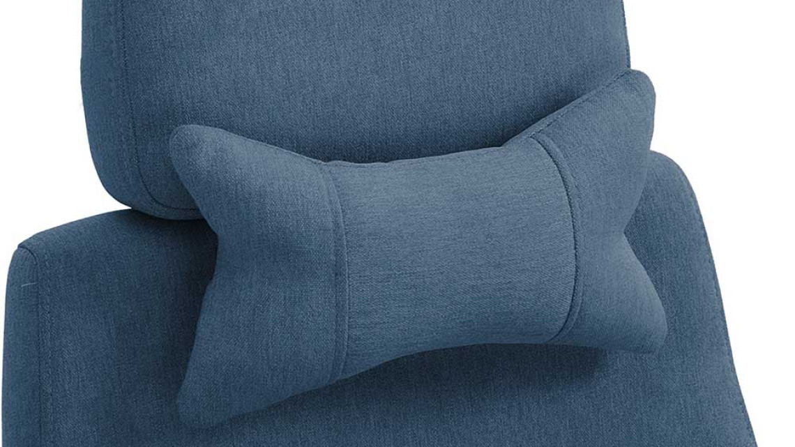 Timeless Tools Fejtámlás, lábtartós irodai forgószék, világoskék