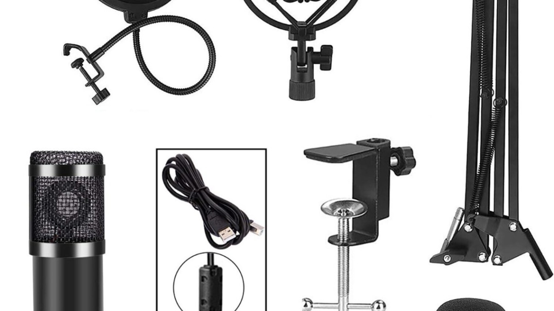 Timeless Tools Asztalra szerelhető  stúdió mikrofon,  USB csatlakozóval