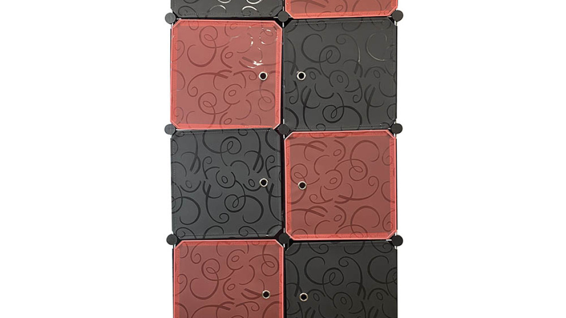 Timeless Tools Műanyag elemes szekrény, piros-fekete