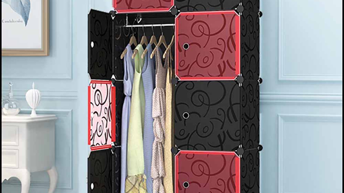 Timeless Tools Műanyag elemes szekrény, piros-fekete