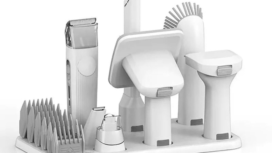 Timeless Tools Kisállat ápoló készlet szívótartállyal, kiegészítőkkel