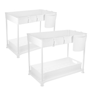 Timeless Tools Mosogató alá helyezhető 2 színtes rendszerező állvány 2db, fehér