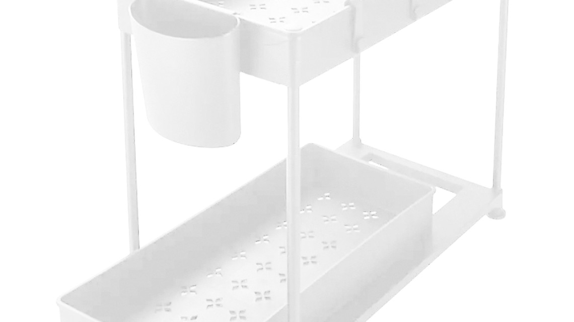 Timeless Tools Mosogató alá helyezhető 2 színtes rendszerező állvány 2db, fehér