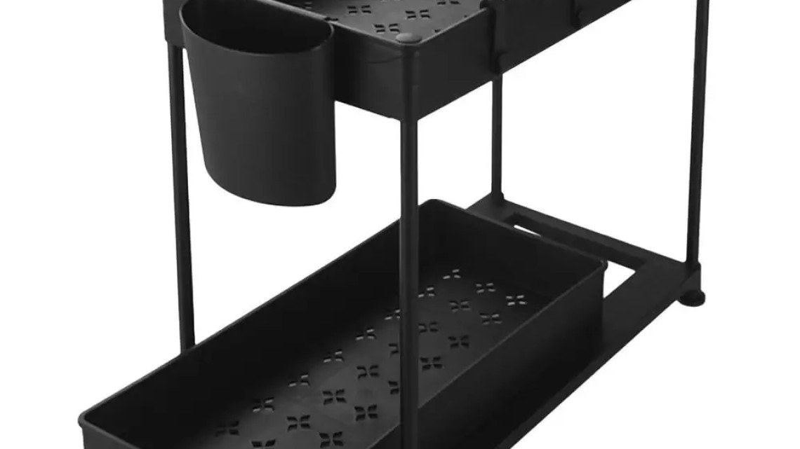 Timeless Tools Mosogató alá helyezhető 2 szintes rendszerező állvány 2db, fekete