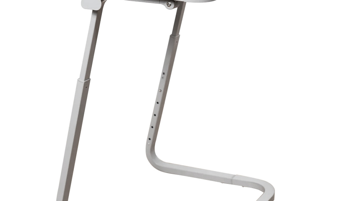 Timeless Tools Állítható magasságú reggelizőasztal tablettartóval, szürke