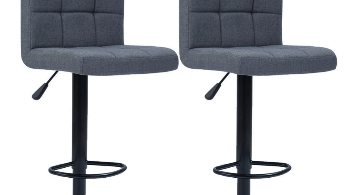 Timeless Tools Szövet borítású bárszék 2db, sötétszürke