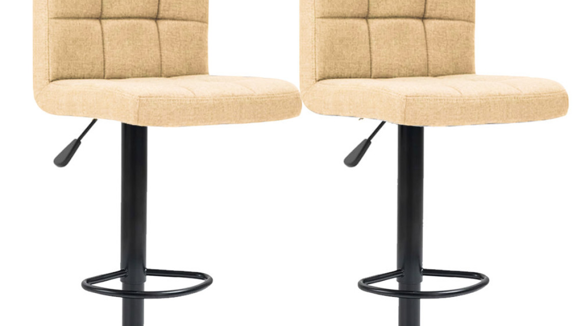 Timeless Tools Szövet borítású bárszék, 2 db, bézs