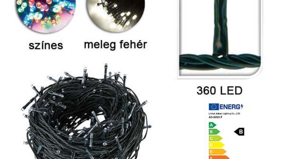Timeless Tools LED fényfüzér választható méretben és színben-360 LED-es -színes