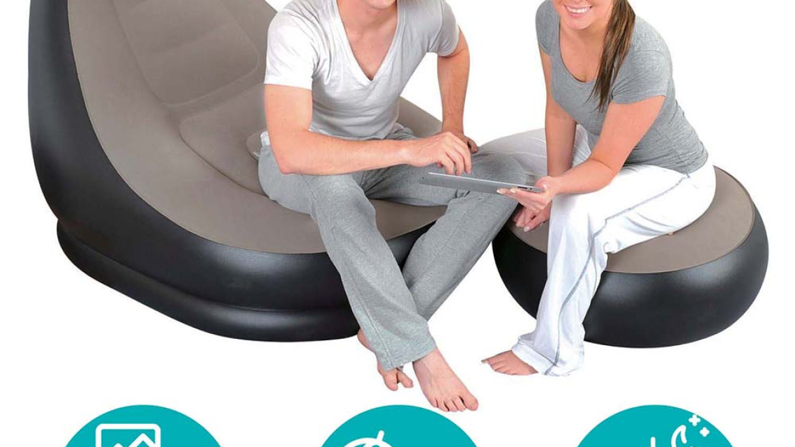 Timeless Tools Felfújható fotel lábtartóval