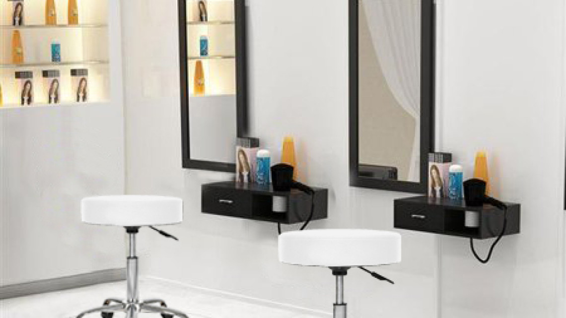 Timeless Tools Gurulós kozmetikai szék állítható magassággal-fehér