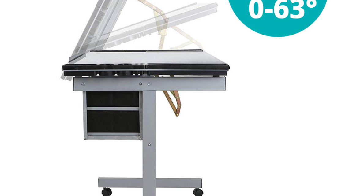 Timeless Tools Tervező asztal dönthető,üveg asztallappal