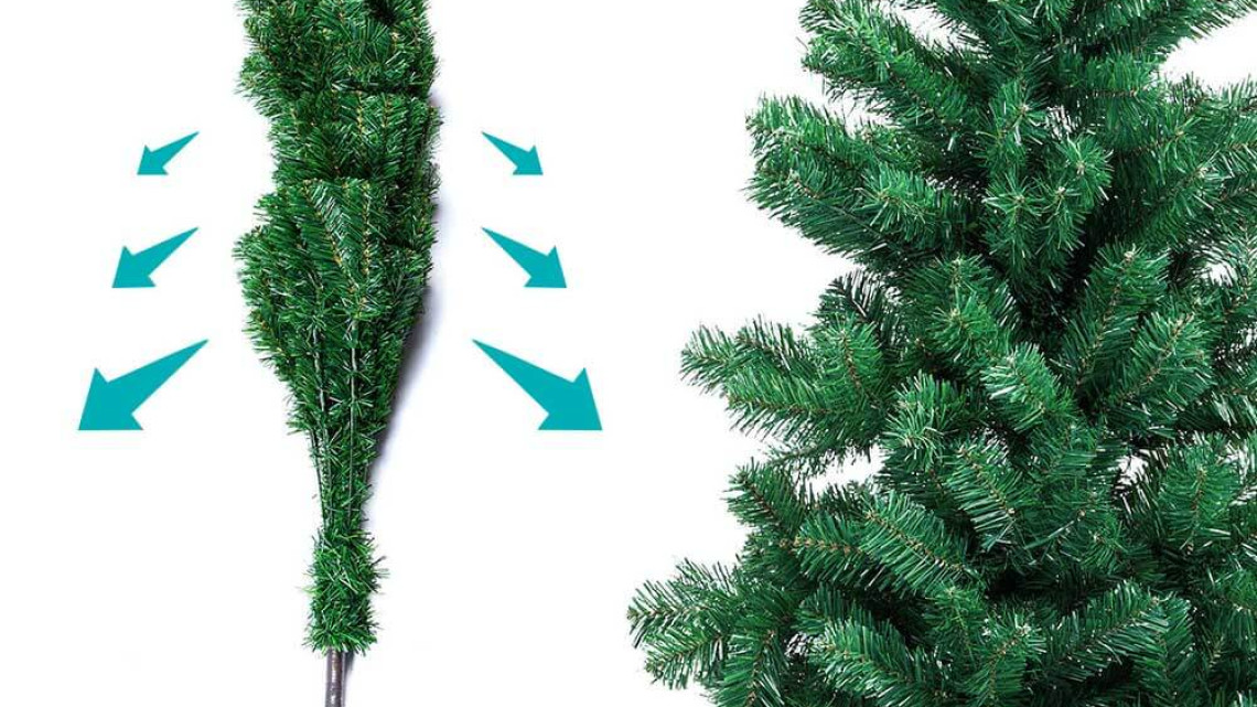 Timeless Tools Nordmann műfenyő fém talppal, 4 méretben-120 cm