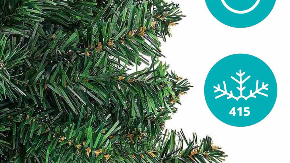 Timeless Tools Nordmann műfenyő fém talppal, 4 méretben-150 cm