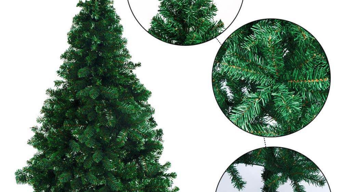 Timeless Tools Nordmann műfenyő fém talppal, 4 méretben-180 cm