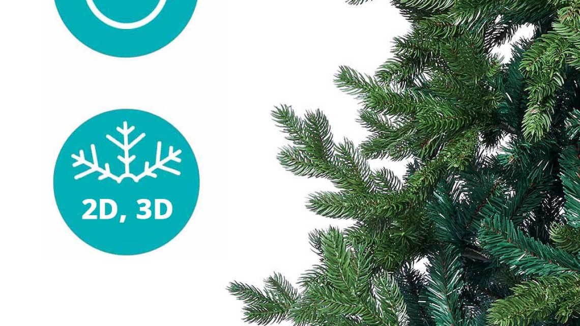 Timeless Tools 3D műfenyő fém talppal, több méretben-150 cm