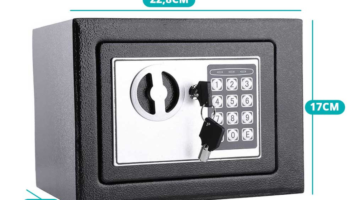 Timeless Tools Digitális széf 2 típusban - kicsi, fekete