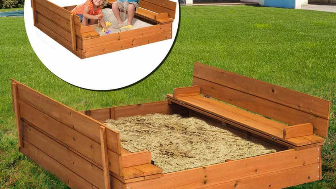 Timeless Tools Fa homokozó paddá alakítható tetővel