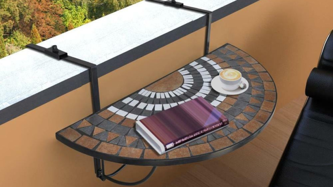 Timeless Tools Lehajtható balkon asztal 2 színben-barna