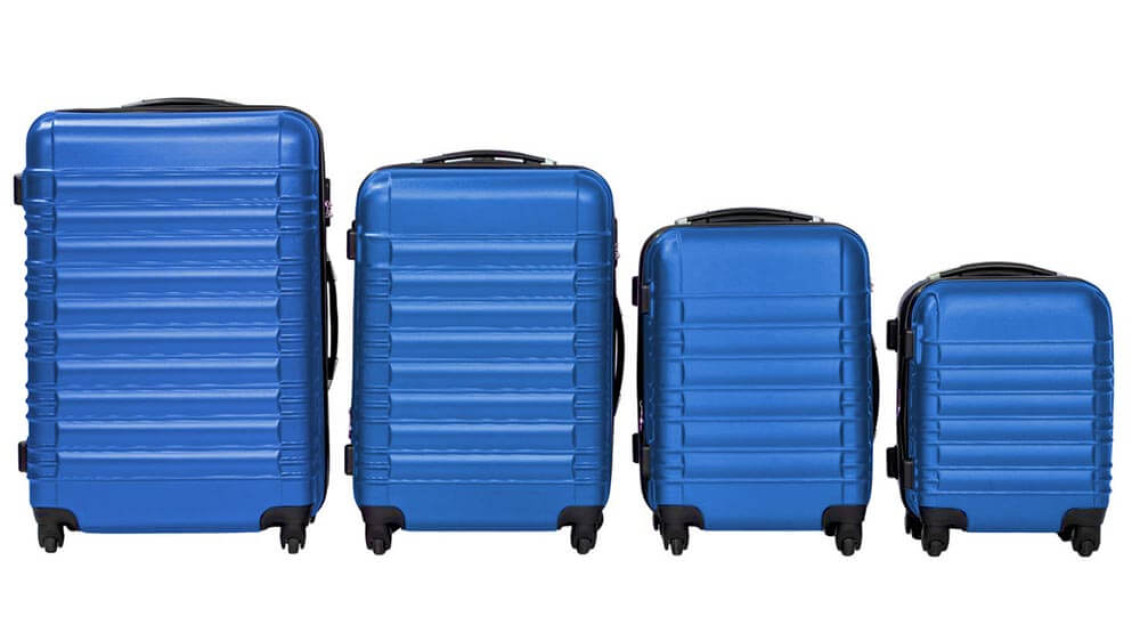 Timeless Tools 4 db-os merev falú bőrönd szett, 4 színben-kék