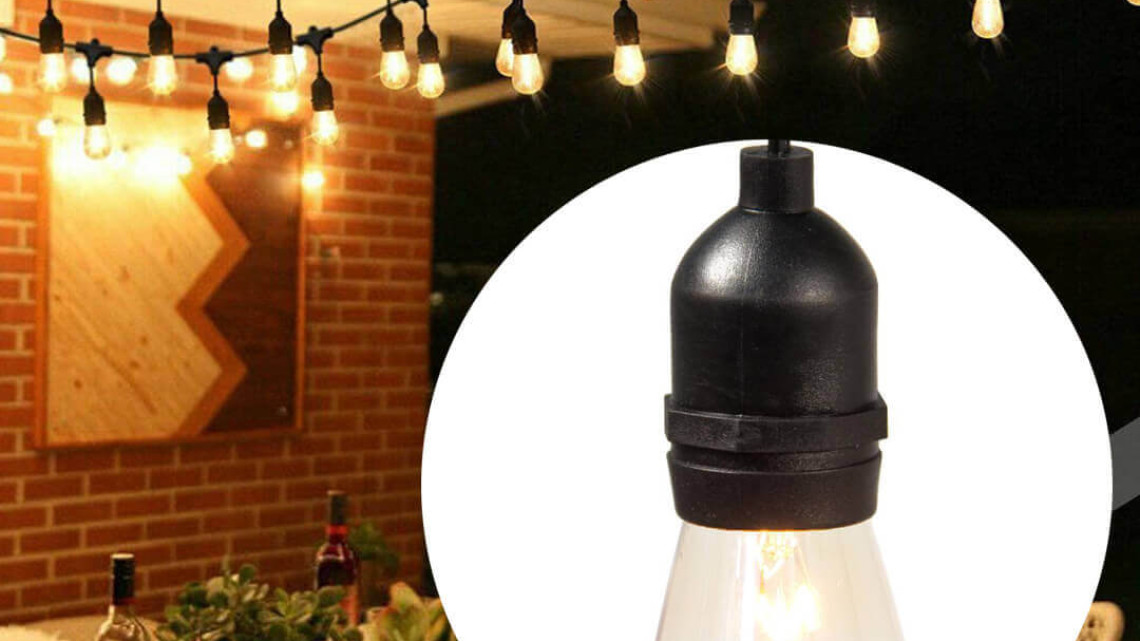 Timeless Tools Vízálló dekor égősor, 15 db E27 LED lámpával, 14,6 m, melegfehér