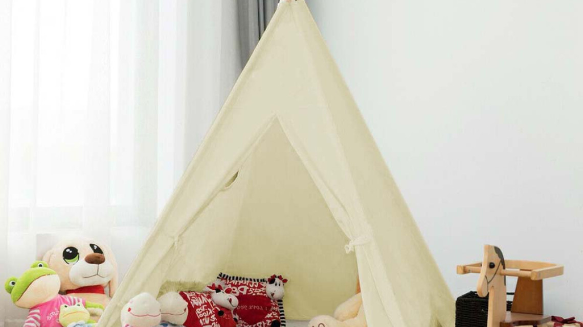 Timeless Tools Indián sátor gyerekeknek, 3 színben-törtfehér