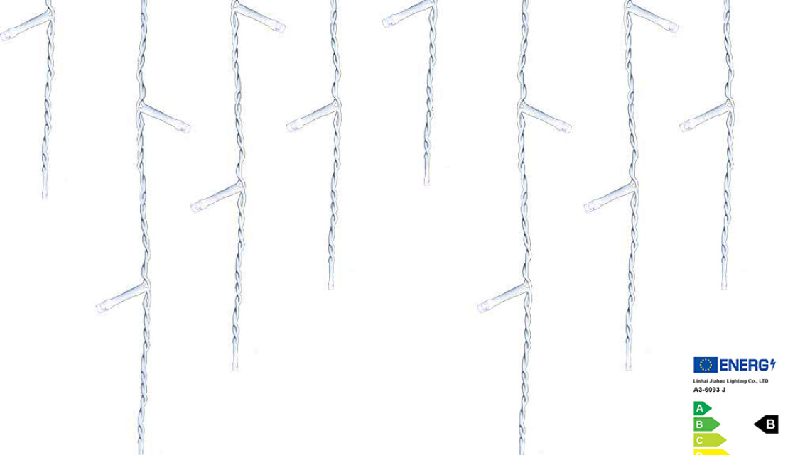 Timeless Tools LED-es jégcsap fényfüggöny 2 méretben, hidegfehér-690 LED-del