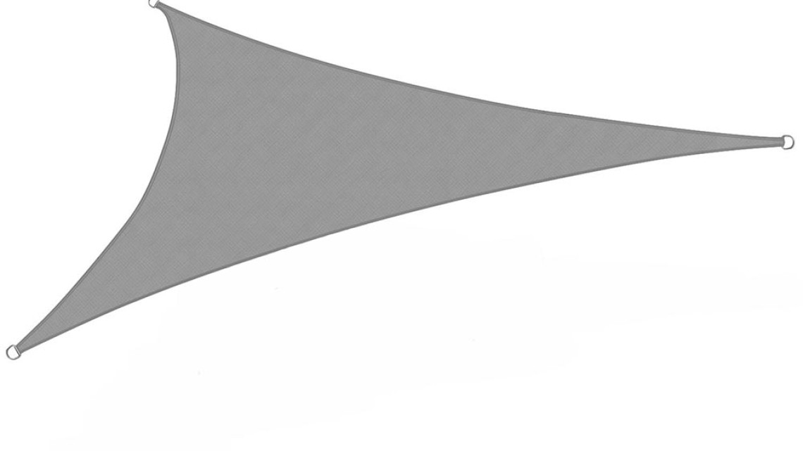 Timeless Tools Szögletes napvitorla, 3,6 méteres, több típusban-háromszög alakú, poliészter, szürke