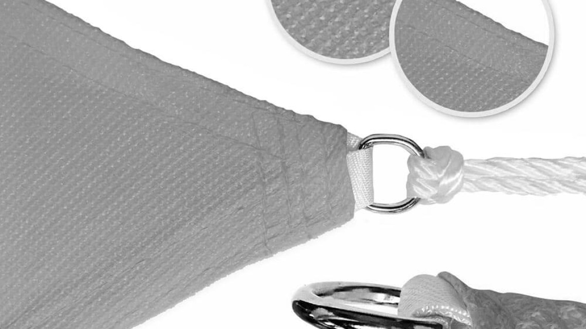 Timeless Tools Szögletes napvitorla, 3,6 méteres, több típusban-háromszög alakú, poliészter, szürke