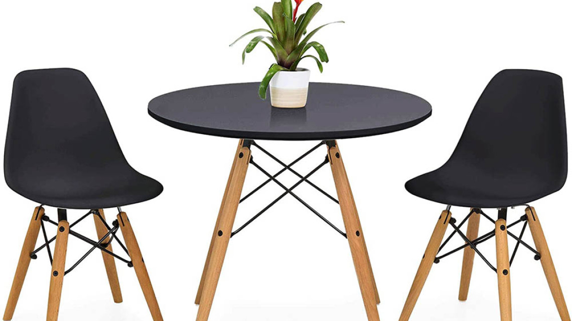 Timeless Tools 4 db modern étkezőszék asztallal, 3 színben-fekete